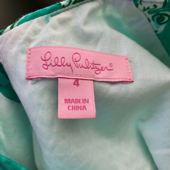 Lilly Pulitzer size 4 Parker dress Lagoon Birds and the Bees print - Picture 8 of 12